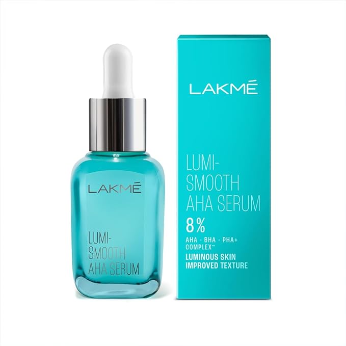 Lakme Lumi Smooth Serum: 8% AHA BHA PHA Complex for Luminous, Even Skin Texture