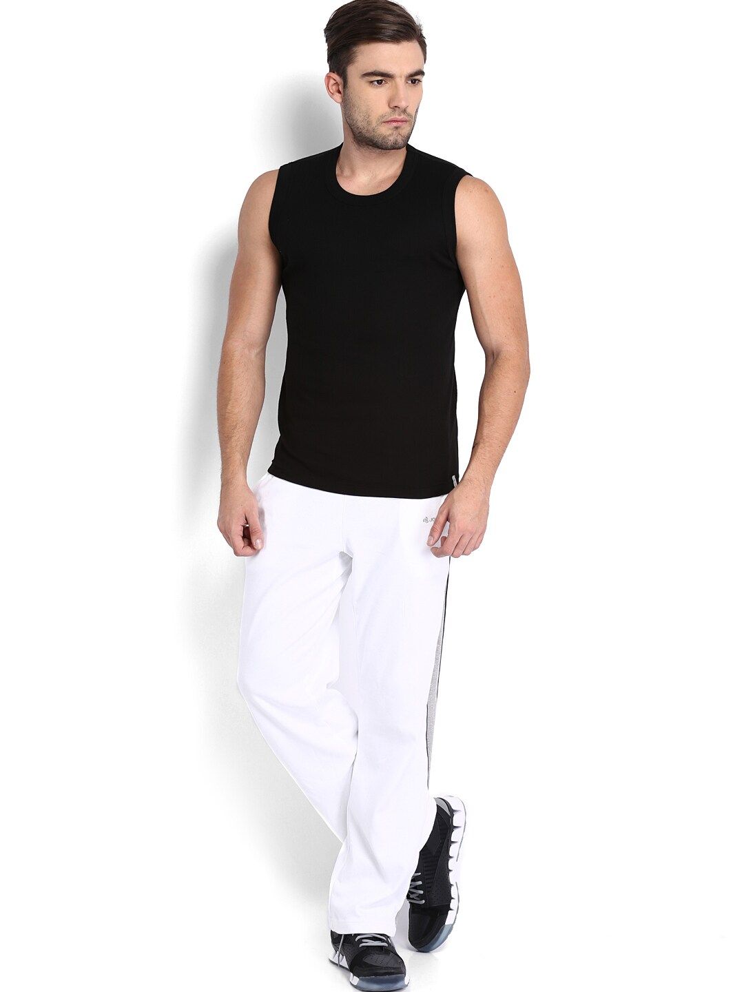 Jockey Men's Super Combed Cotton Ribbed Round Neck Muscle Regular Fit Vest 9930