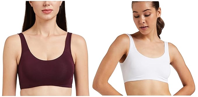 Enamor Women's Cotton Blend SB06 Low Impact Non-Padded Wirefree High Coverage Bra
