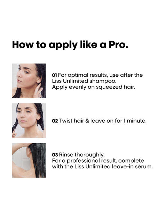 L'Oréal Professionnel Liss Unlimited Frizz Control Hair Mask with Pro-Keratin 250ml
