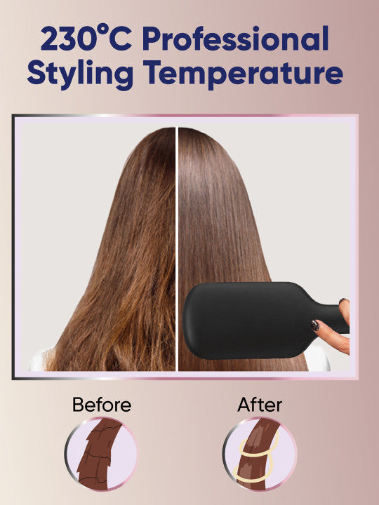 VEGA LitStyle L2 Hair Straightener Brush Keratin Argan Oil Ceramic