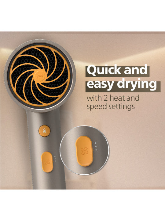Philips 1600W Hair Dryer with 4 Heat Speed Modes Brown Orange