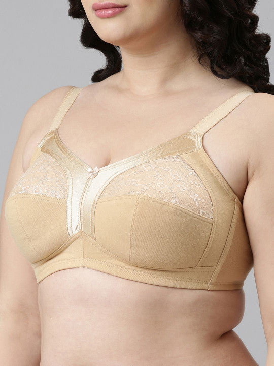 Enamor Non-Padded Wirefree Full Coverage Super Contouring M-Frame Full Support Bra