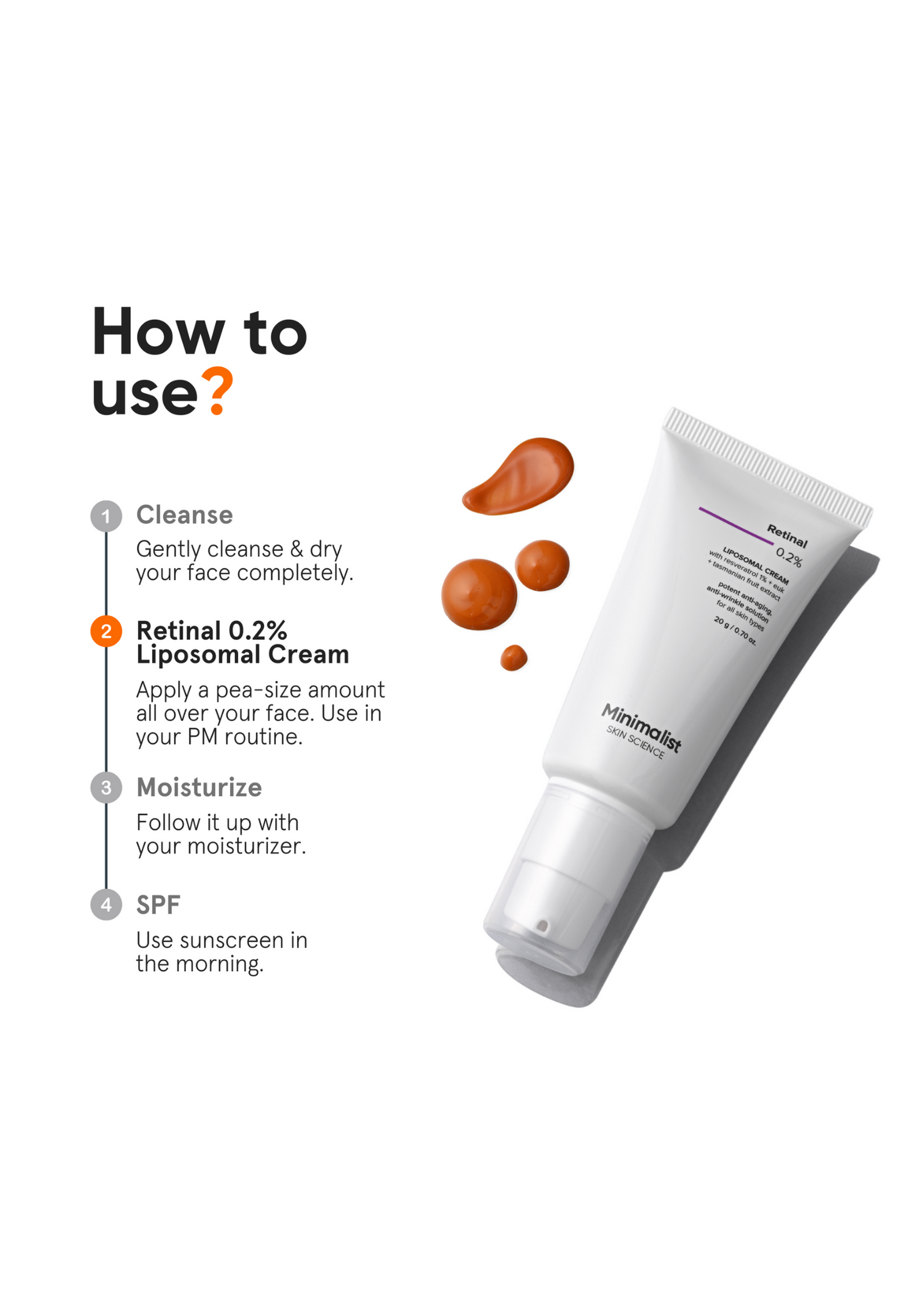 Minimalist Retinal 0.2% Liposomal Anti-Aging Night Cream For Wrinkles