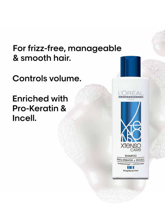 L'Oréal Professionnel Xtenso Care Shampoo for Frizz-Free, Smooth, Manageable Hair