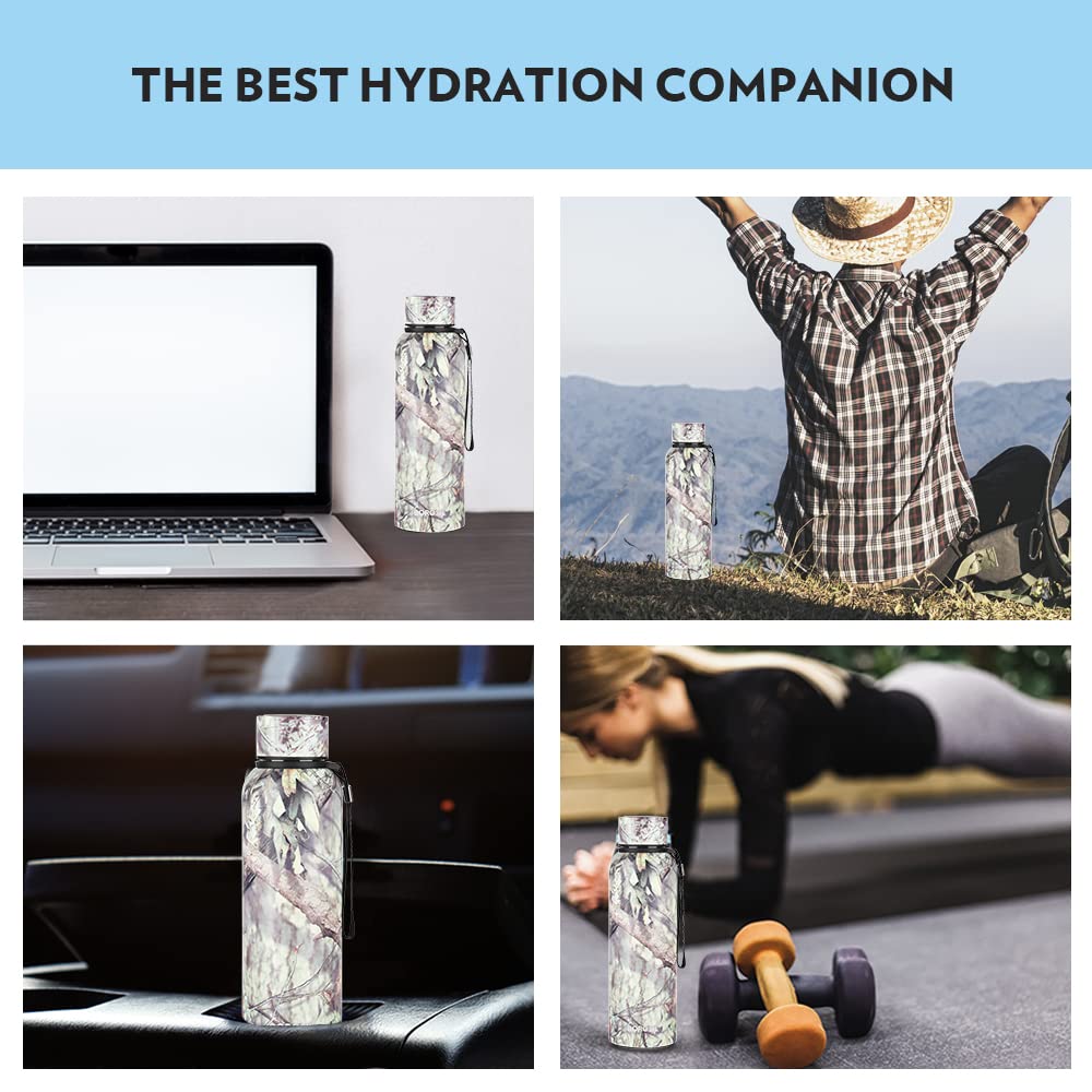 Borosil Trek Slate Grey Insulated Stainless Steel Water Bottle 24oz