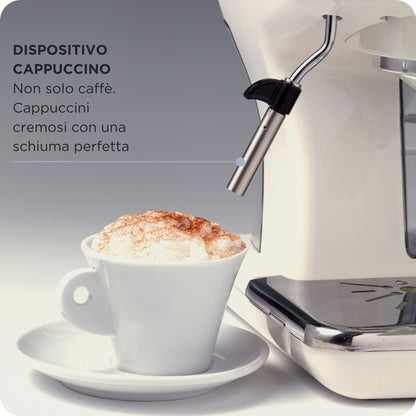 Ariete Vintage Green Espresso Machine with 15 Bar Pump and Milk Frother