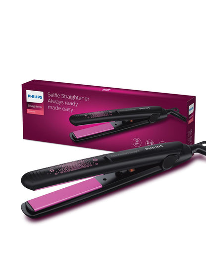 Philips BHS216/00 Hair Straightener with Ceramic Plates Black Pink
