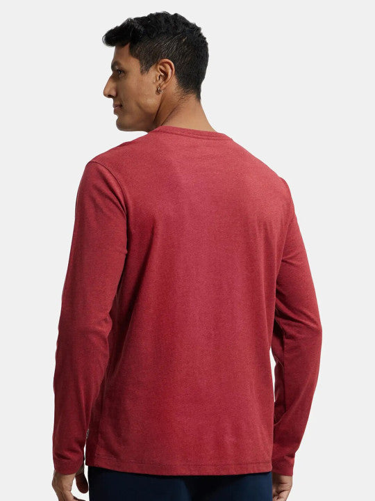 Jockey Men's Combed Cotton Rich Graphic US82 Full Sleeve Round Neck T-Shirt