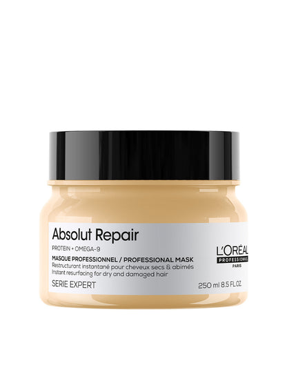 L'Oreal Professionnel Absolut Repair Mask: Protein & Omega 9 for Dry, Damaged Hair, 8.45 fl oz