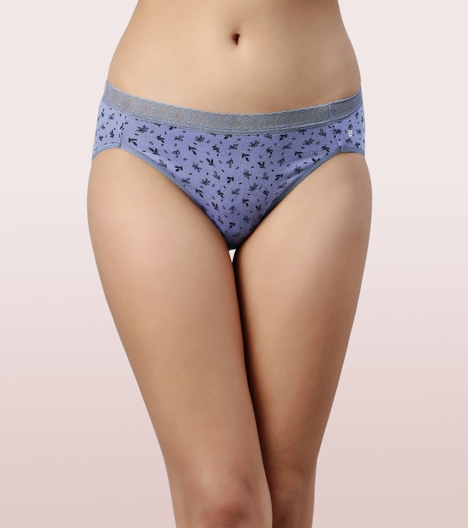 Enamor CH06 French Brief Hipster Panties - Antimicrobial Cotton Spandex, 2-Pack Assorted