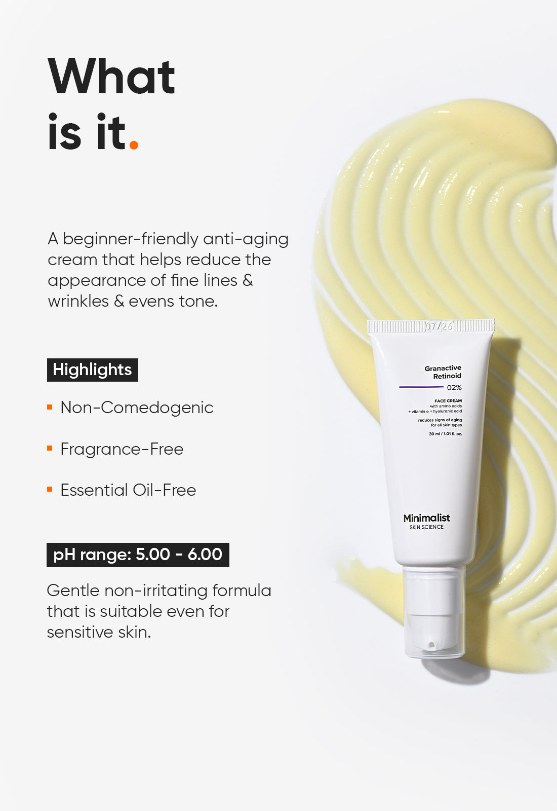 Minimalist Granactive Retinoid 2% Anti-Aging Night Cream for Wrinkles