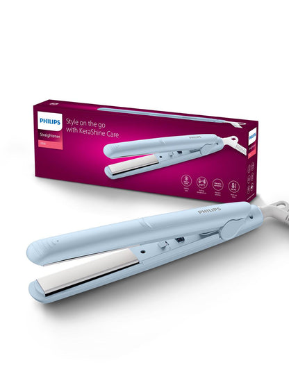 Philips SilkProtect Keratin Infused Travel Hair Straightener Light Blue