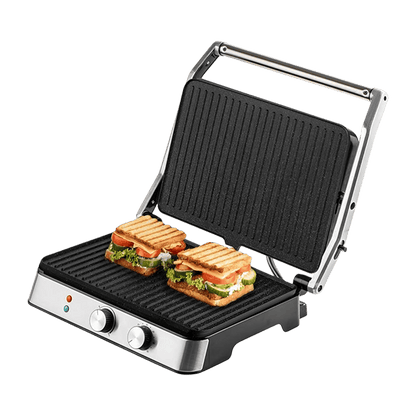 Russell Hobbs GrillMaster 2000W 6 Slice Sandwich Maker with Overheat Protection Black