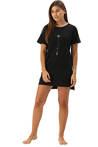 Enamor Essentials E061 Women's Cotton Tunic Tee Night Dress