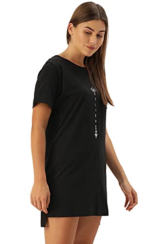 Enamor Essentials E061 Women's Cotton Tunic Tee Night Dress