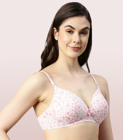 Enamor Vanish Curve Neckline Padded Wirefree High-Coverage T-Shirt Bra for Women