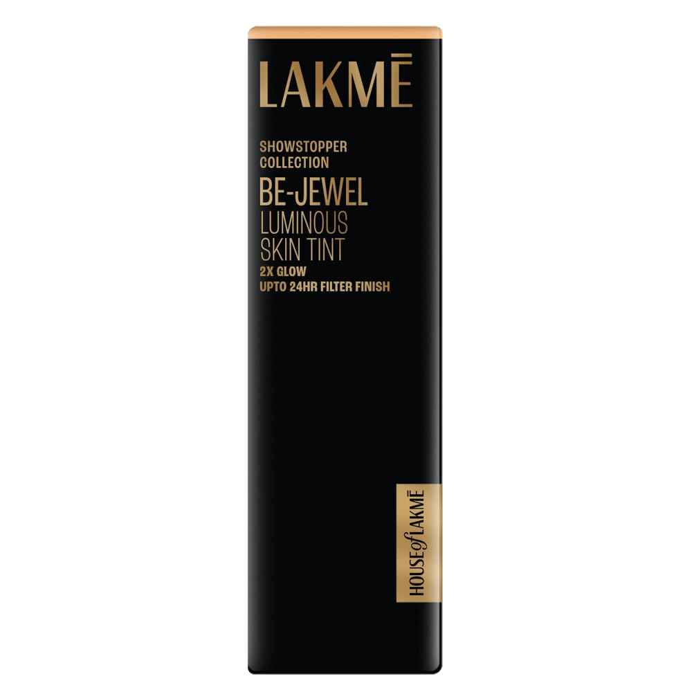 Lakme Be-Jewel Luminous Skin Tint: 24HR Lasting, Light-Reflecting Glow, Warm Beige