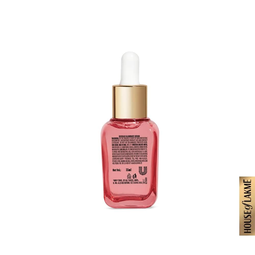 LAKMÉ Illuminate 1% Glycolic Acid Face Serum for Dullness, Improves Skin Texture, 15ml
