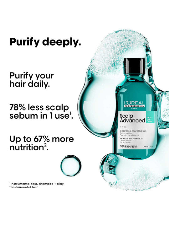 L'Oreal Professionnel Scalp Advanced Anti-Oiliness Shampoo for Greasy Oily Scalp