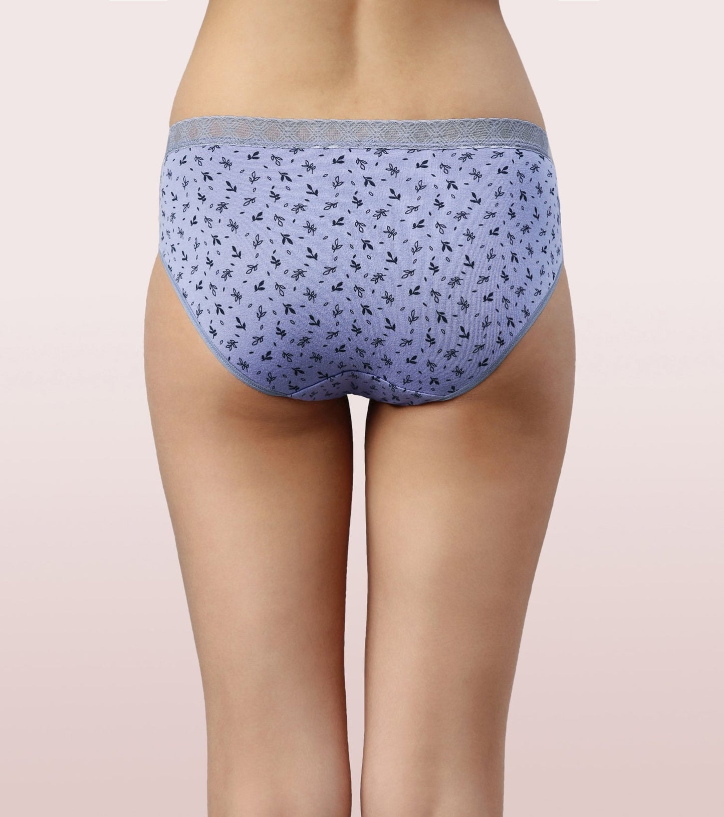 Enamor CH06 French Brief Hipster Panties - Antimicrobial Cotton Spandex, 2-Pack Assorted