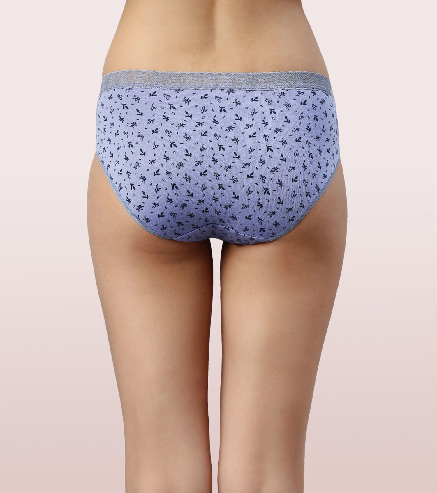 Enamor CH06 French Brief Hipster Panties - Antimicrobial Cotton Spandex, 2-Pack Assorted