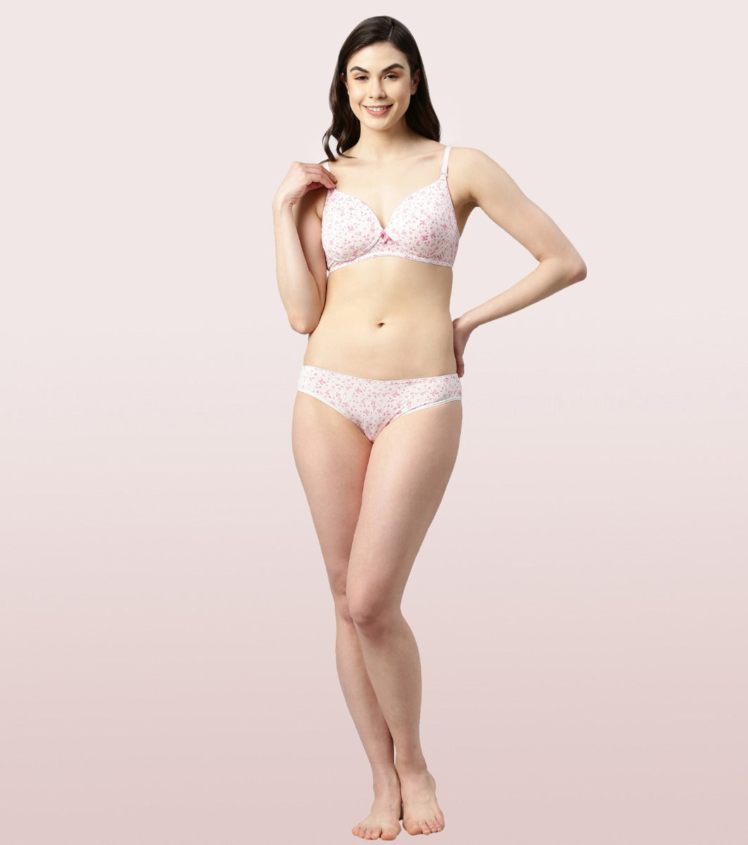 Enamor Vanish Curve Neckline Padded Wirefree High-Coverage T-Shirt Bra for Women