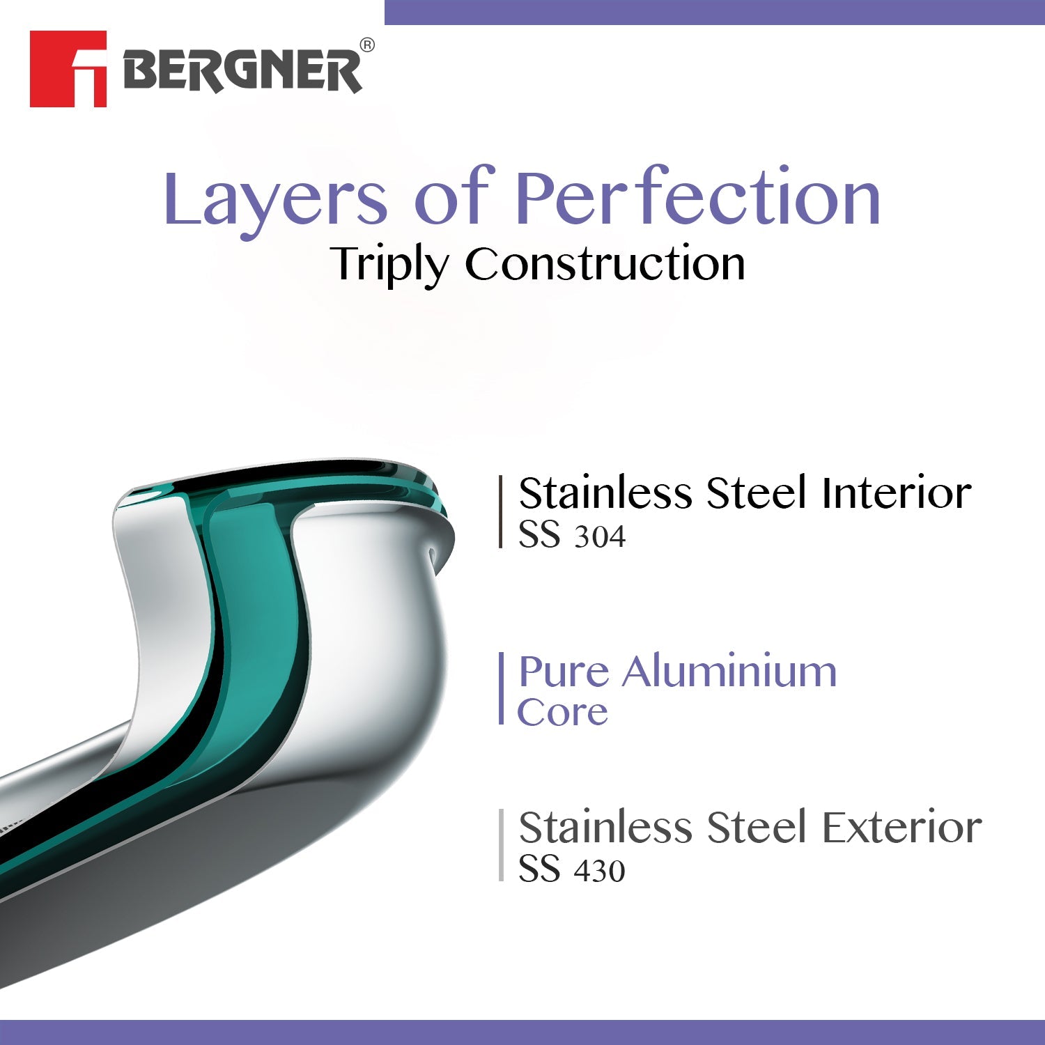 BE Essentials Tri-Ply Stainless Steel Tadka Pan, 10cm, 300ml, Induction Ready