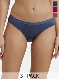 Jockey Women's 3-Pack Medium Coverage Super Combed Cotton StayFresh Bikini