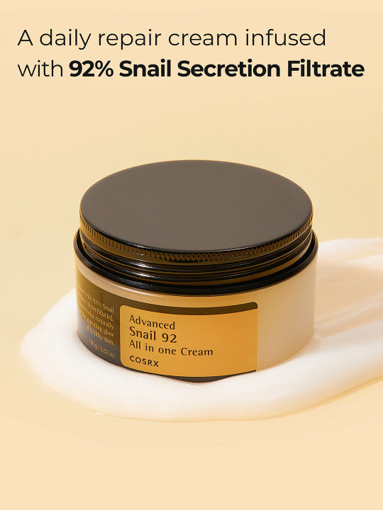 COSRX Advanced Snail 92 All-in-One Cream: 92% Snail Mucin, Intense Hydration & Repair