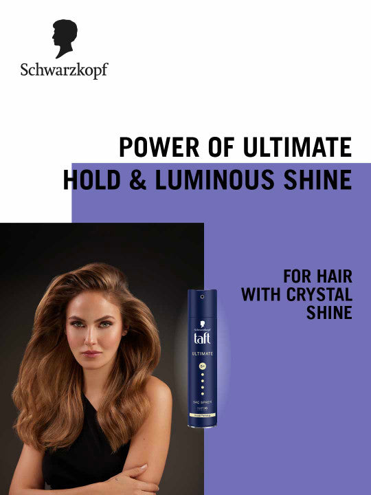 Schwarzkopf Taft Ultimate Hair Spray for Crystal Shine Mega Hold