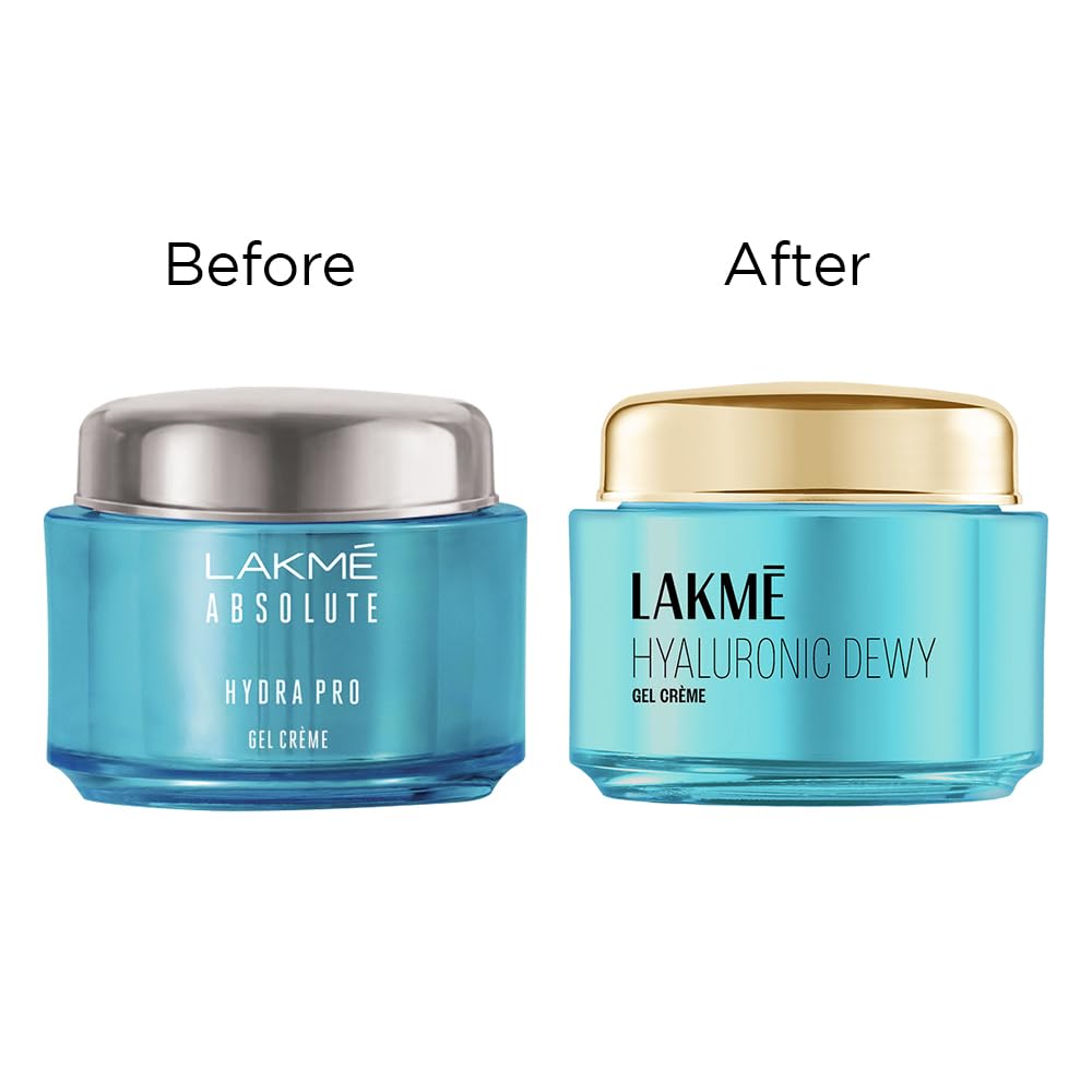 Lakme Hyaluronic Acid Dewy Gel Creme: 72-Hour Hydration for Plump Skin