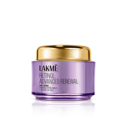 Lakme Retinol Advanced Renewal Day Creme: Pro-Retinol Peptide Complex SPF 15 PA++