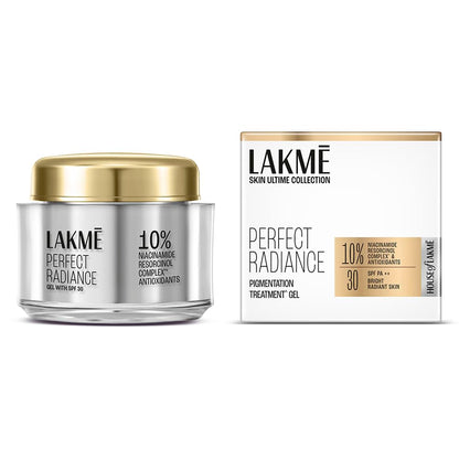 Lakmé Perfect Radiance Pigmentation Treatment Gel SPF 30 Niacinamide Resorcinol Antioxidants 50g