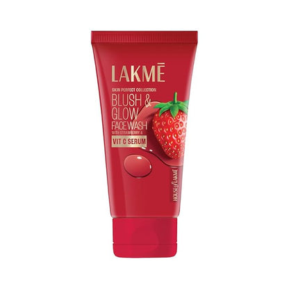 Lakmé Blush & Glow Hydrating Strawberry Facewash with Vitamin C