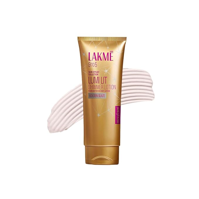 Lakme Lumi Lit Gold Shimmer Body Lotion, Hyaluronic Acid for Radiant Glow