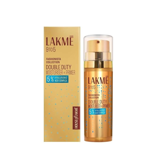 Lakme 9to5 Double Duty Hydrating Moisturizer + Primer, Blurs Pores, 30g
