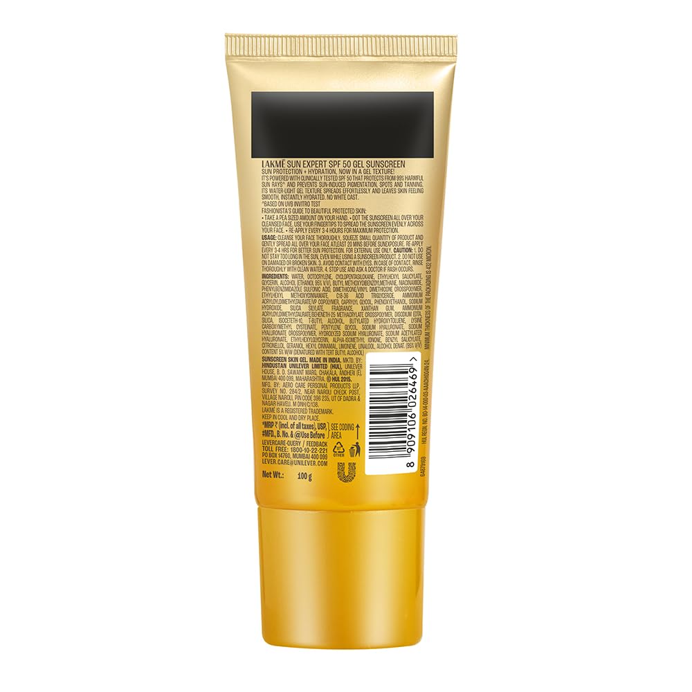 Lakmē Sun Expert SPF 50 Non-Sticky Gel Sunscreen with Niacinamide