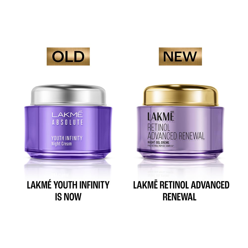 Lakme Youth Infinity Skin Sculpting Night Cream Niacinamide Pro-Retinol, 50g