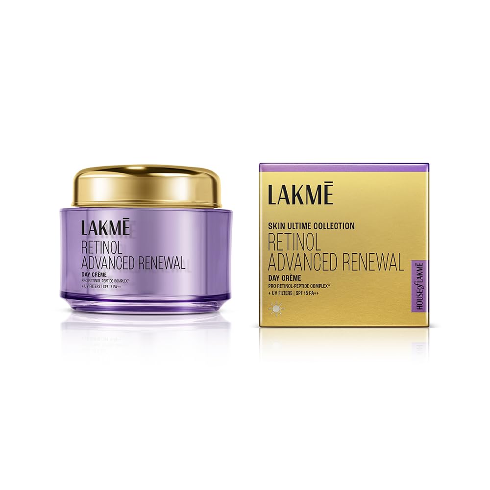 Lakme Retinol Advanced Renewal Day Creme: Pro-Retinol Peptide Complex SPF 15 PA++