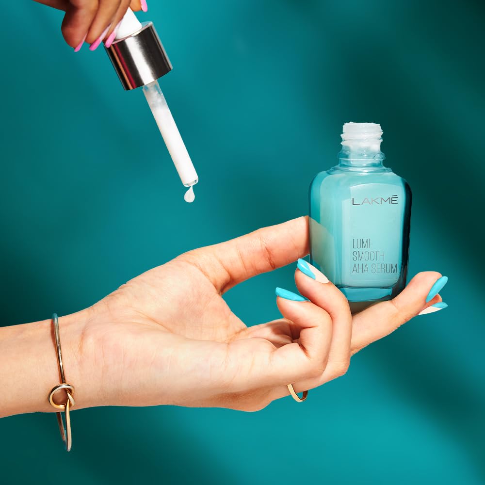 Lakme Lumi Smooth Serum: 8% AHA BHA PHA Complex for Luminous, Even Skin Texture