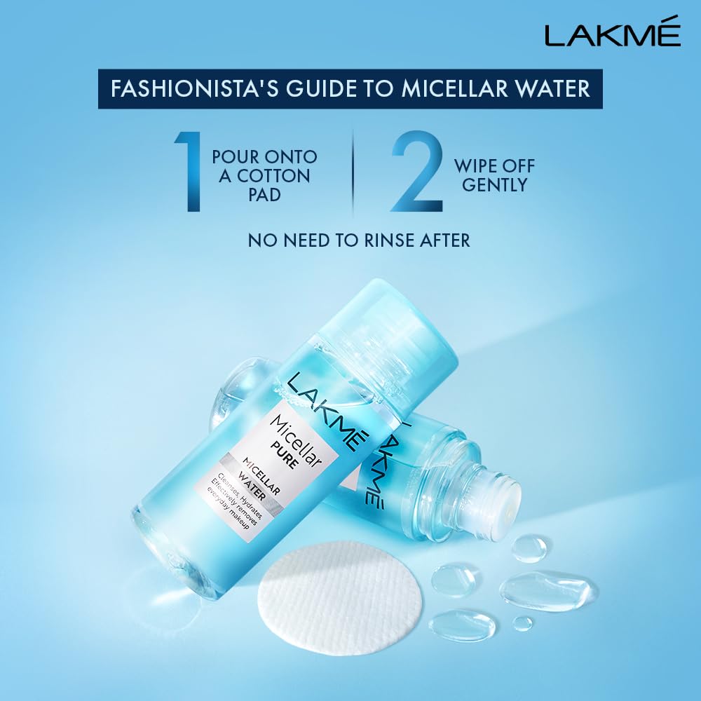LAKMÉ Hydrating Soothing Micellar Cleansing Water for Gentle Makeup Removal