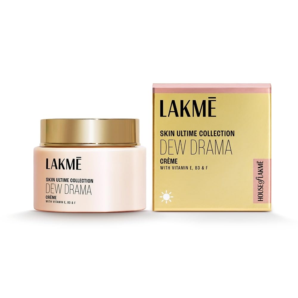 LAKMÉ Dew Drama Gel Creme: Pro-Ceramides, Vitamins E, B, F for Radiant Skin