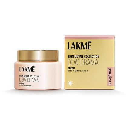 LAKMÉ Dew Drama Gel Creme: Pro-Ceramides, Vitamins E, B, F for Radiant Skin