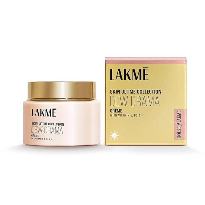 LAKMÉ Dew Drama Gel Creme: Pro-Ceramides, Vitamins E, B, F for Radiant Skin
