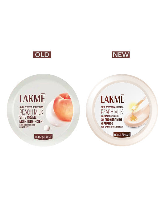 Lakme Peach Creme Moisturizer: Ceramide & Peptide Skin Barrier Repair Daily Cream