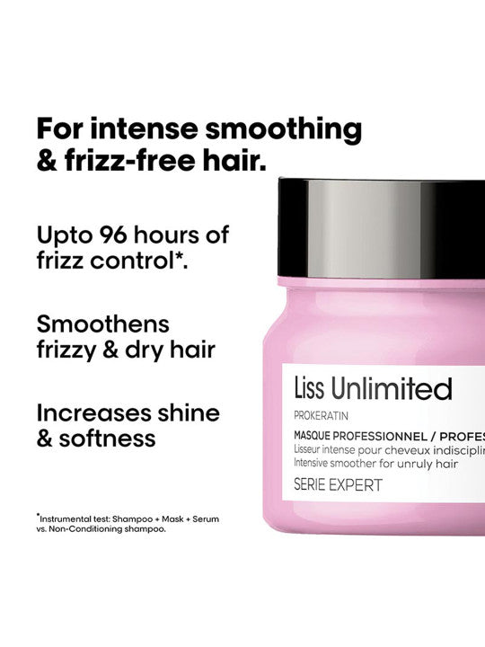 L'Oréal Professionnel Liss Unlimited Frizz Control Hair Mask with Pro-Keratin 250ml