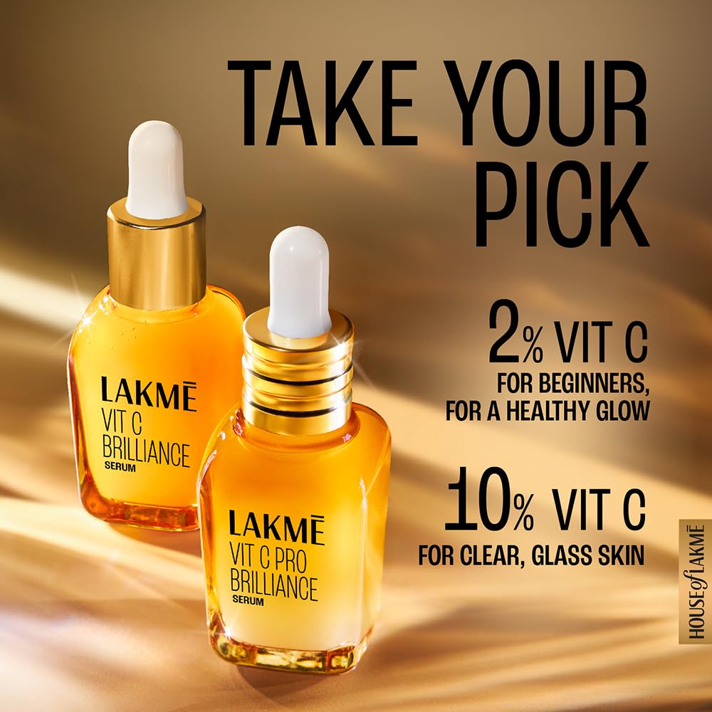 Lakme Vitamin C Brilliance Face Serum for Tighter, Brighter Skin Glow