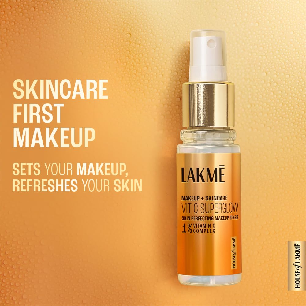 Lakme Vitamin C Superglow Skin Perfecting Makeup Fixer 60ml for Radiant Skin