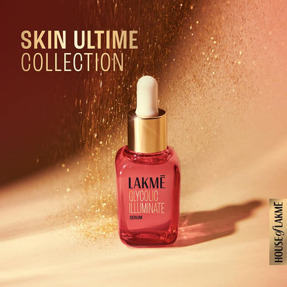 LAKMÉ Illuminate 1% Glycolic Acid Face Serum for Dullness, Improves Skin Texture, 15ml